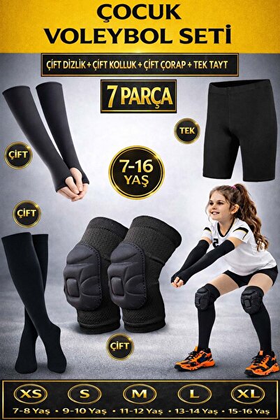 Liggo Children's Volleyball Knee Pads Volleyball Arm Sleeves Socks Leggings Set