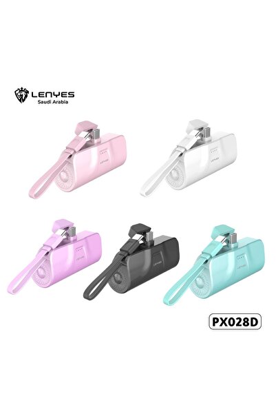 Lenyes بنك طاقة عشوائي اللون PX028D بسعة 1200 مللي أمبير