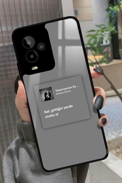 General Mobile Gm 24 Pro Uyumlu Müslüm Gürses Şarkı Sözü Tasarımlı Glossy Pre...