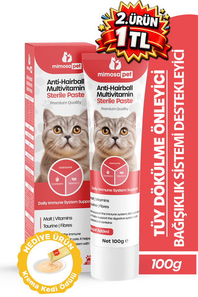 Mimosa Pet Tüy Dökülme Engelleyici, Tüy Yumağı Ve Kusma Önleyici Multivitamin...