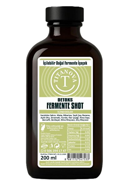 TİTANOVA DETOKS FERMENTE SHOT 200 ML