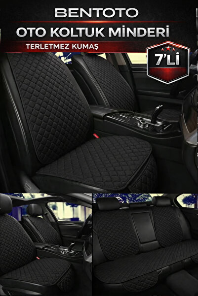 BENTOTO وسادة مقعد سيارة سيدوربا من قماش الريش، طقم أمامي وخلفي 7 قطع