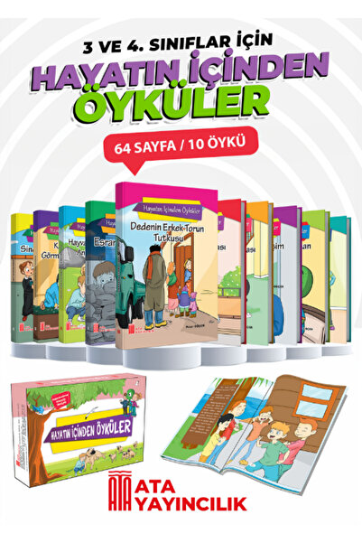 Ata Yayıncılık Hayatın Içinden Öykü Dizisi 3. Ve 4. Sınıf Için 10 Öykü Kitabı...