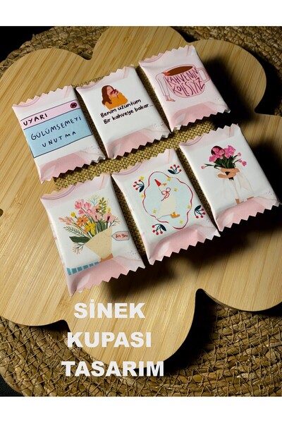 Tasarım Ikramlık Kahve Yanı Çikolatası 18'li