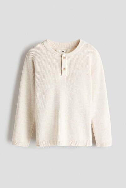 H&M Waffle-knit henley jumper