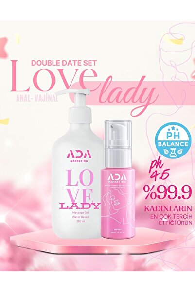 Ada Marketing Kadınlara Özel 250 ml Jel Ve Giriş Öncesi Yardımcı Krem Seti