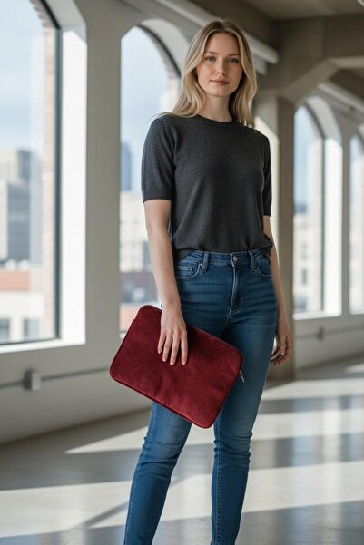 PLUSH STUDIO 13-13.3-14 Inch Plush Macbook, Laptop Bag, Claret Red Toscase (W...