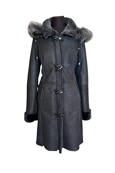 asus deri OSLO - KADIN HAKİKİ KUZU KÜRKÜ KAPÜŞONLU CEKET