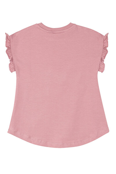 MSHB&G Комплект розова и черна тениска и клин за момиче Love Cat Frilly