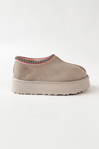 Cappmoda AYK-1023 Taş Rengi İçi Kürklü Bilek Boy Bot