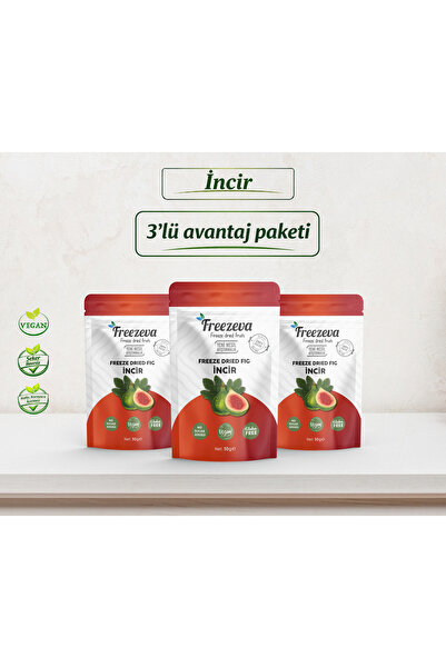 Freezeva عبوة من 3 قطع من التين المجفف بالتجميد (التين المجفف بالتبريد) التين...