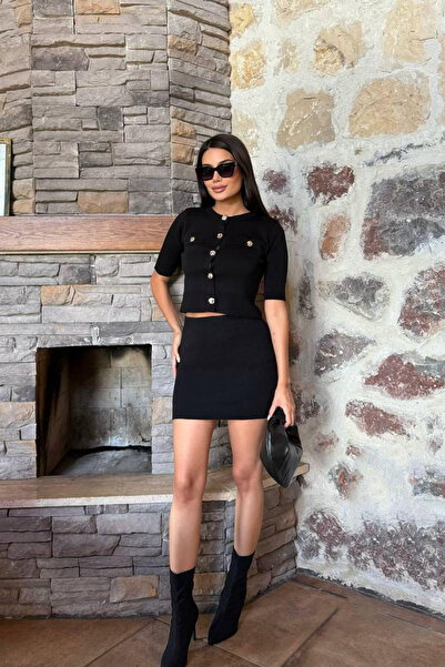 QBZ Πλεκτό Σετ Μίνι Φούστας