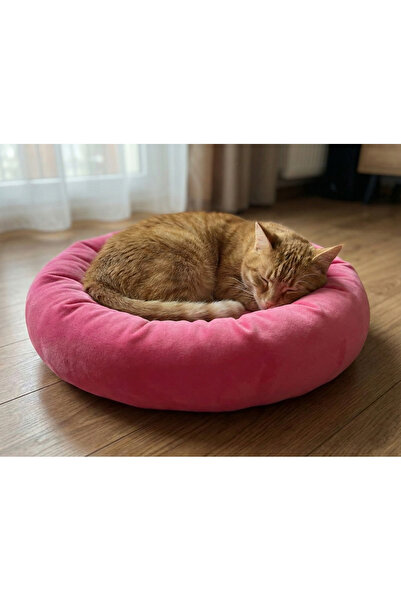 Polar Simit Kedi Yatağı, Küçük Irk Köpek Yatağı, 50 cm Çap