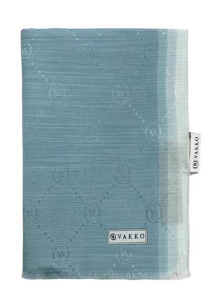 Vakko Pamuk İpek Şal - Hologram - Bebe Mavi