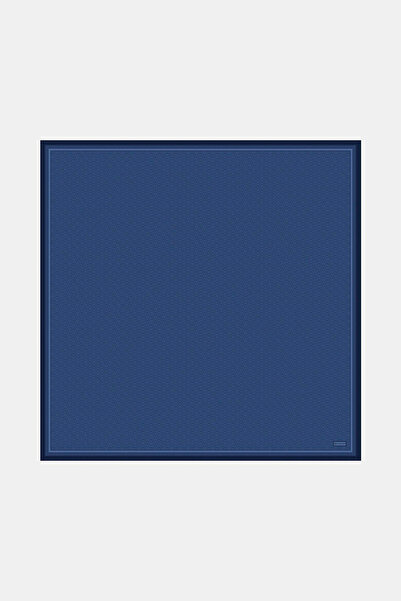 Vakko Twill İpek Eşarp - Yeni Monogram - Lacivert