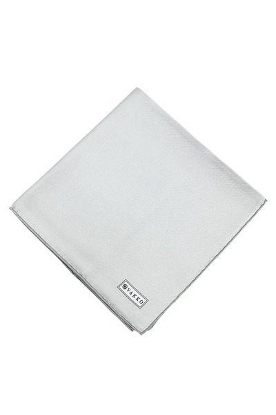 Vakko Düz Twill İpek Eşarp Biyeli - Gümüş