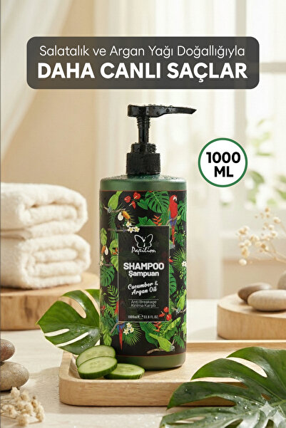 Papilion Salatalık Ve Argan Yağı Özlü Saç Şampuanı 1000 ml