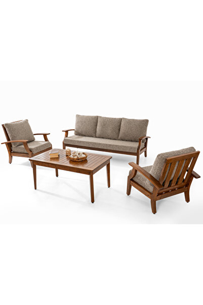 YASÜ Balkon Bahçe Teras Takım Mobilya Oturma Masa Sandalye Berjer Kanepe Kahv...