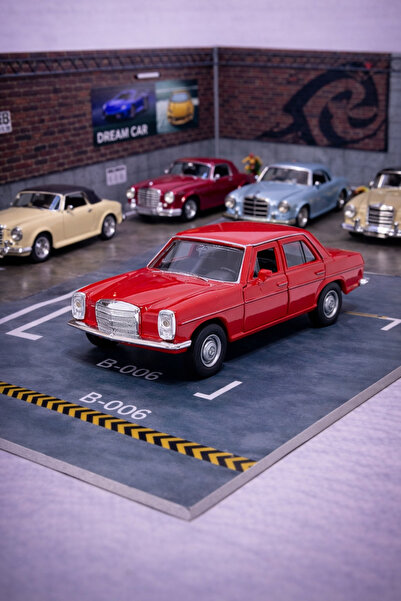 MODEL HEDİYELİK Mercedes Benz W114 Metal Araba Nostalji Kırmızı