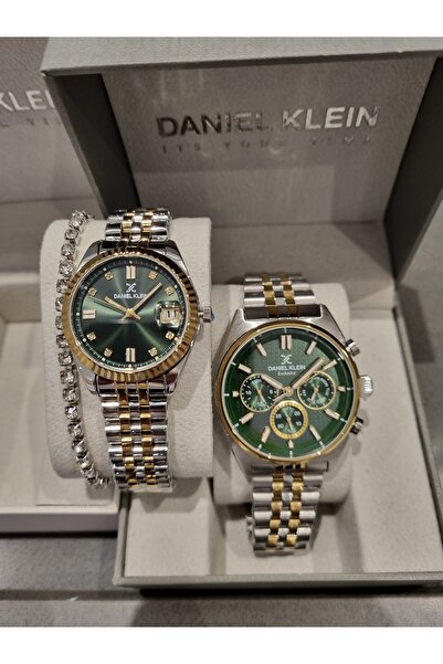 Daniel Klein Yellow Steel Bracelet - Dear Wrist Watch Set of 2