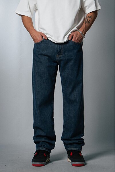 GRJ denim Cold Indigo Denim Baggy Fit Blue Men's Jean Trousers