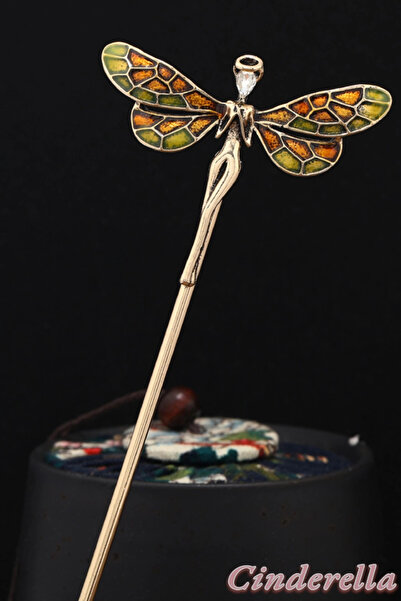 Cinderella Σχέδιο Πεταλούδα - Boho Μεταλλική Κότσο Βαρέτα 17εκ., Νέα Τάση Ραβ...