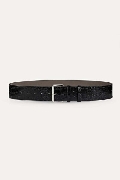 VATKALI Crocodile Patterned Leather Belt
