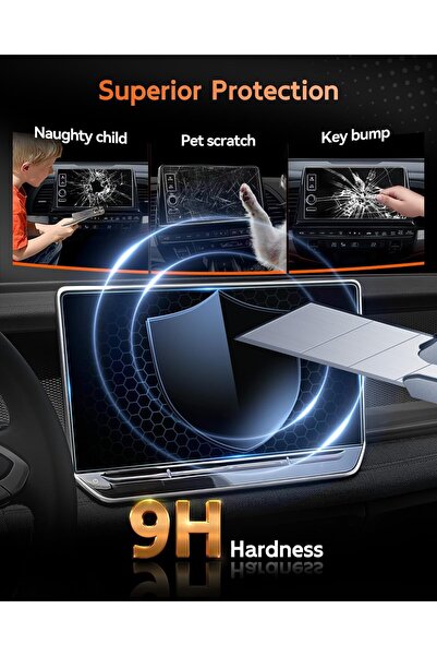 Mobilite Volkswagen Tiguan / Passat Uyumlu 2024-2026 Model 12.9 inç Multimedya 9H Nano Ekran Koruyucu