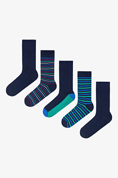 Penti Erkek Color Line Çizgili 5'li Kışlık Soket Çorap
