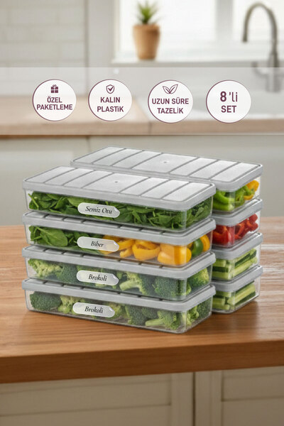 SELKA HOME 1.2 Litre Nora Saklama Kabı 8'li