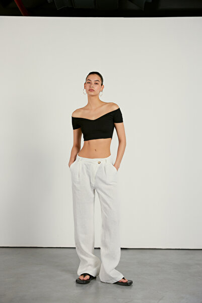 VATKALI Leinen-Cross-Palazzo-Hose