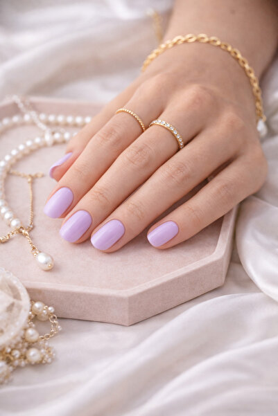 Impress Kendinden Yapışkanlı Takma Tırnak Kısa Lila