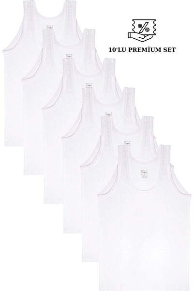 No8 Home Thick Strapped Classic Men's Undershirt White - 1151A