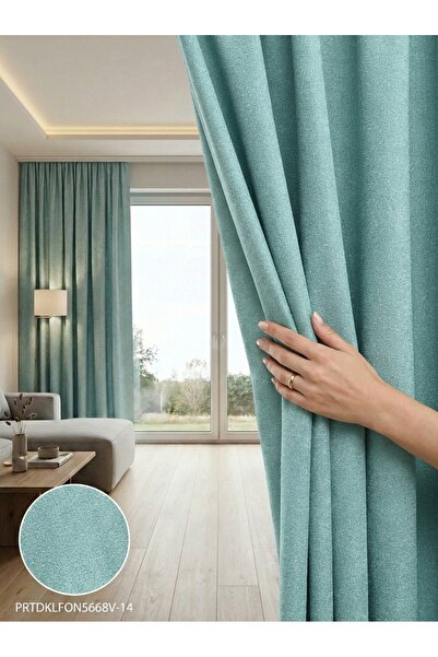 LEVENT ÖZEL PratikFon Jakar Dokuma Fon Perde 140en260boy Az Işık Geçirgen