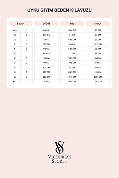 Victoria's Secret Saten Kısa Pijama Takımı