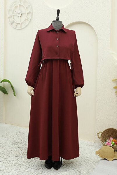 Modamorfo طقم فستان بتفاصيل قميص