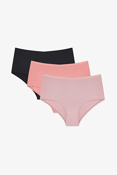 Penti Çok Renkli Earth Tones 3lü Highwaist Slip Külot