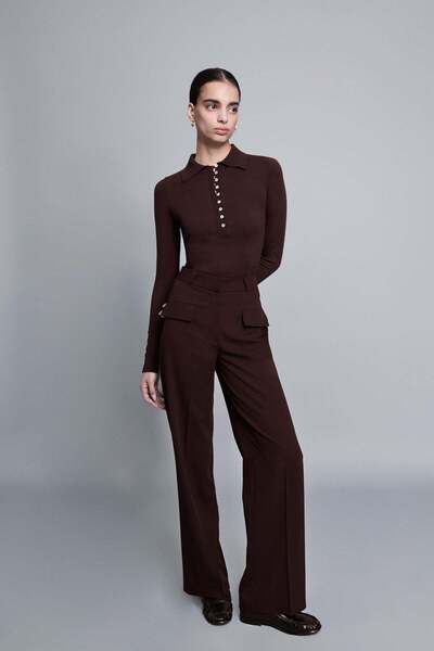 VATKALI Wide Leg Pants with Pocket Details