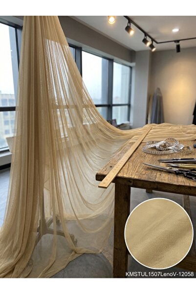 LEVENT ÖZEL Petek Dokulu Dekoratif Tül Perdelik Kumaş 100en300boy