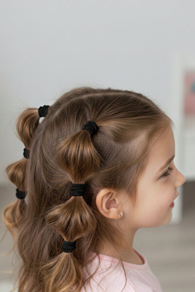 PETEK AKSESUAR 100 قطعة إبزيم مطاطي مع حقيبة ملونة باللون الأسود