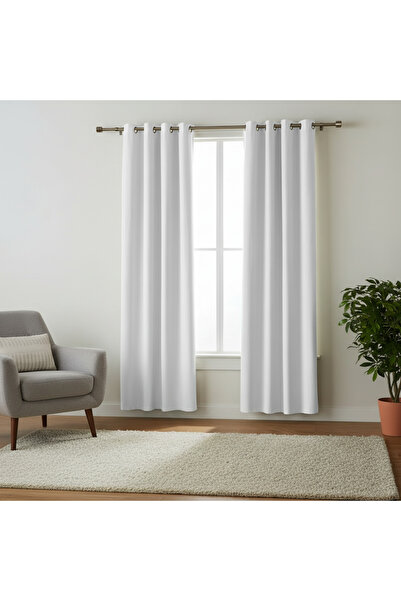 Zentrada Κουρτίνα etamina premium με κούμπωμα με αγκράφα, Elegant white, 140 ...