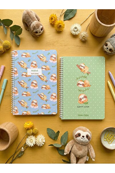 Victoria's Journals A5 Spiral School Notebook Set of 2 – Checkered, Soft Touc...