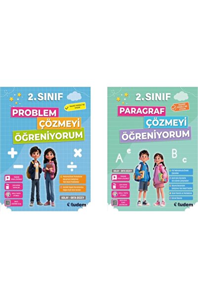 Tudem Yayınları 2. SINIF PROBLEM ÇÖZMEYİ ÖĞRENİYORUM + 2. SINIF PARAGRAF ÇÖZM...