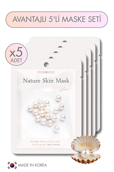 FOODAHOLIC Avantajlı İnci Özü Aydınlatıcı ve Nemlendirici Yaprak Maske Seti (...