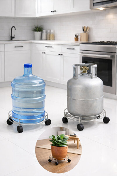 Orvila Metal Bottle and Tube Carrying Bracket - 30 cm Chrome