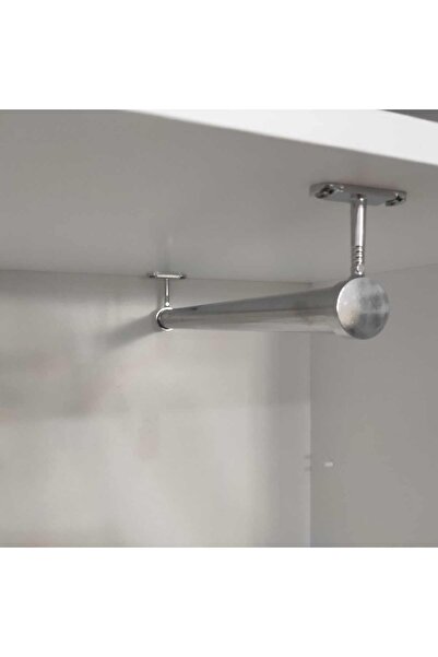 Genel Markalar Dolap Içi (45cm) Krom Yuvarlak Askı Borusu( Askı Borusu +flanş...