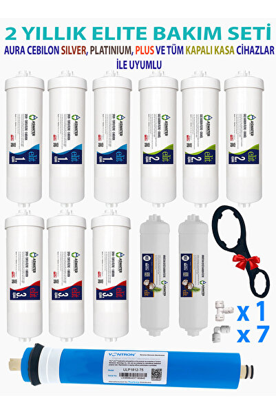 As Water İhlas Aura Sılver, Plus, Platınıum Uyumlu 2 Yıllık Filtre Bakım Seti...