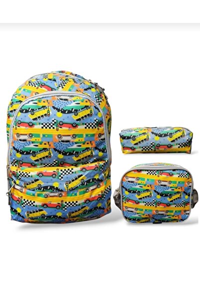 Seans Yayınları 3 lü okul çantası arabalı