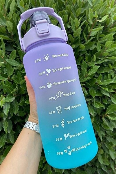 Empressco Motivational Water Bottle Water Bottle Water Bottle 2l Tritan Gym W...