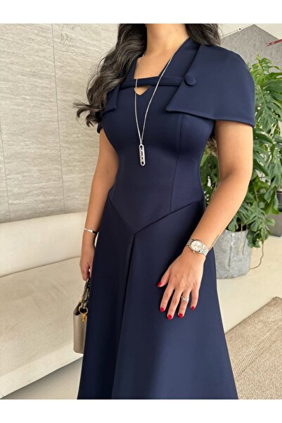 Special-DIARA Classic navy dress with a modern design